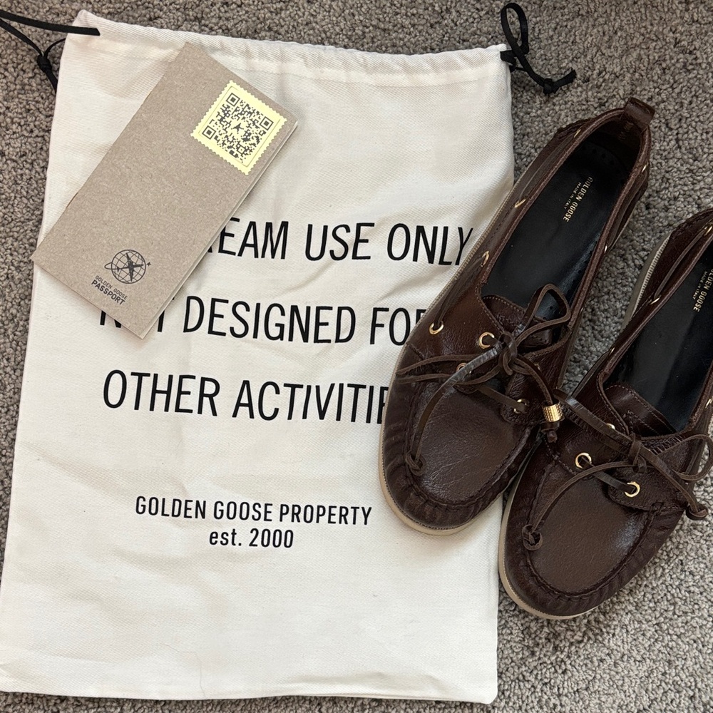 Golden Goose Dark Brown Leather Loafers